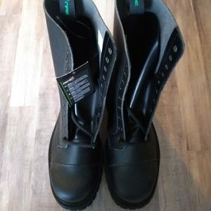 NAE B-Gun Unisex Vegan Steel Toecap Boots Sz 5